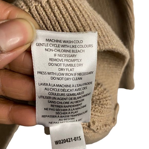 Elle Women's Tan Crewneck Polka Dot Knit Sweater - Picture 7 of 8